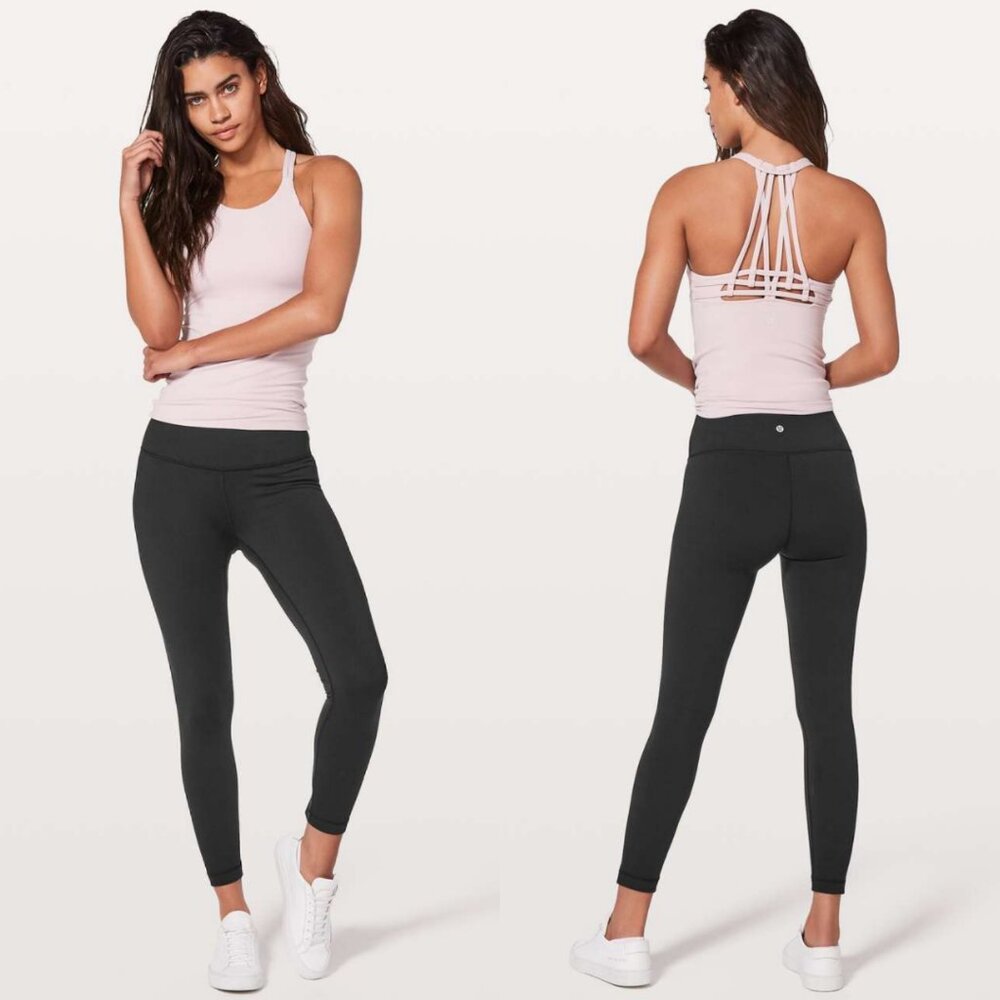 Lululemon Wunder Under Hi-Rise 7/8 Tight Black Full-On Luon Size 4